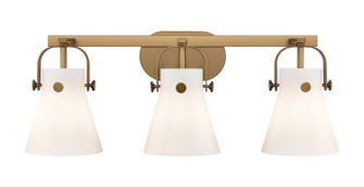 Downtown Urban Three Light Bath Vanity in Brushed Brass (405|423-3W-BB-G411-6WH)