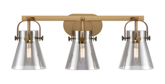 Downtown Urban Three Light Bath Vanity in Brushed Brass (405|423-3W-BB-G411-6SM)