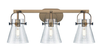 Downtown Urban Three Light Bath Vanity in Brushed Brass (405|423-3W-BB-G411-6SDY)