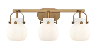 Downtown Urban Three Light Bath Vanity in Brushed Brass (405|423-3W-BB-G410-6WH)