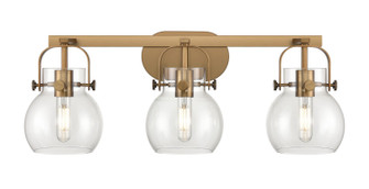 Downtown Urban Three Light Bath Vanity in Brushed Brass (405|423-3W-BB-G410-6CL)
