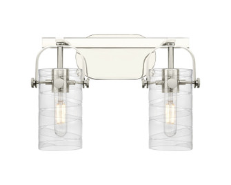 Downtown Urban Two Light Bath Vanity in Polished Nickel (405|423-2W-PN-G423-7DE)