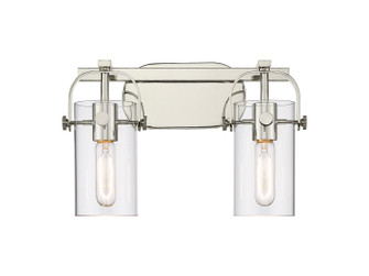 Downtown Urban Two Light Bath Vanity in Polished Nickel (405|423-2W-PN-G423-7CL)