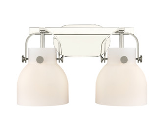 Downtown Urban Two Light Bath Vanity in Polished Nickel (405|423-2W-PN-G412-6WH)
