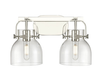 Downtown Urban Two Light Bath Vanity in Polished Nickel (405|423-2W-PN-G412-6CL)