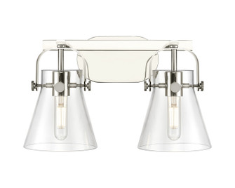 Downtown Urban Two Light Bath Vanity in Polished Nickel (405|423-2W-PN-G411-6CL)