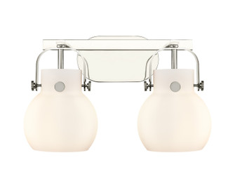 Downtown Urban Two Light Bath Vanity in Polished Nickel (405|423-2W-PN-G410-6WH)