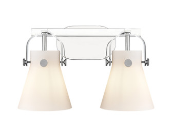 Downtown Urban Two Light Bath Vanity in Polished Chrome (405|423-2W-PC-G411-6WH)