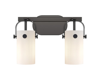 Downtown Urban Two Light Bath Vanity in Matte Black (405|423-2W-BK-G423-7WH)