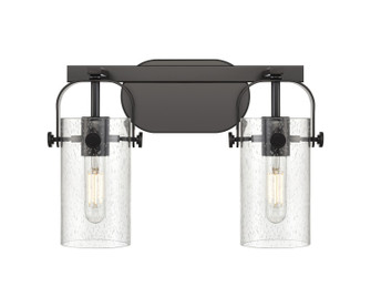 Downtown Urban Two Light Bath Vanity in Matte Black (405|423-2W-BK-G423-7SDY)