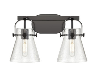 Downtown Urban Two Light Bath Vanity in Matte Black (405|423-2W-BK-G411-6SDY)