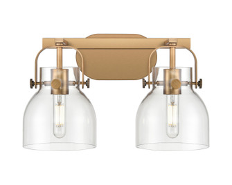 Downtown Urban Two Light Bath Vanity in Brushed Brass (405|423-2W-BB-G412-6CL)