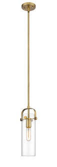 Downtown Urban LED Pendant in Brushed Brass (405|423-1S-BB-G423-12CL)