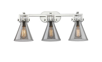 Downtown Urban Three Light Bath Vanity in Brushed Satin Nickel (405|411-3W-SN-G411-7SM)