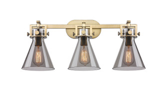 Downtown Urban Three Light Bath Vanity in Brushed Brass (405|411-3W-BB-G411-7SM)