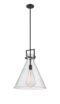 Downtown Urban One Light Pendant in Matte Black (405|411-1SL-BK-G411-16SDY)