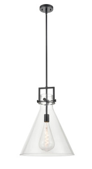Downtown Urban One Light Pendant in Matte Black (405|411-1SL-BK-G411-16CL)