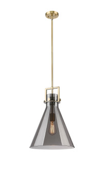 Downtown Urban One Light Pendant in Brushed Brass (405|411-1SL-BB-G411-14SM)