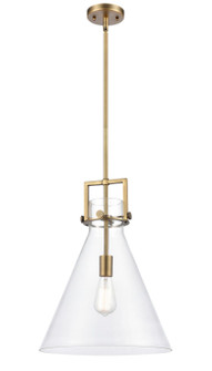 Downtown Urban One Light Pendant in Brushed Brass (405|411-1SL-BB-G411-14CL)