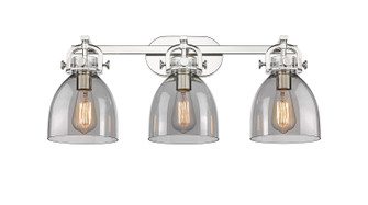 Downtown Urban Three Light Bath Vanity in Polished Nickel (405|410-3W-PN-G412-7SM)