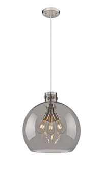 Downtown Urban Three Light Pendant in Satin Nickel (405|410-3PL-SN-G410-18SM)