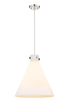 Downtown Urban Three Light Pendant in Polished Nickel (405|410-3PL-PN-G411-18WH)