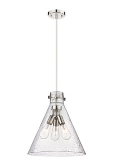 Downtown Urban Three Light Pendant in Polished Nickel (405|410-3PL-PN-G411-16SDY)