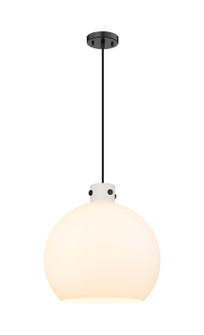 Downtown Urban Three Light Pendant in Matte Black (405|410-3PL-BK-G410-18WH)