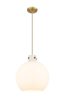 Downtown Urban Three Light Pendant in Brushed Brass (405|410-3PL-BB-G410-16WH)
