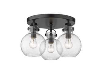 Downtown Urban Three Light Semi-Flush Mount in Matte Black (405|410-3F-BK-G410-7SDY)