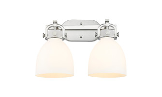 Downtown Urban Two Light Bath Vanity in Satin Nickel (405|410-2W-SN-G412-7WH)