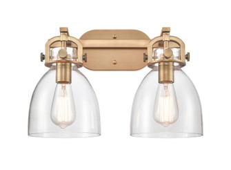 Downtown Urban Two Light Bath Vanity in Brushed Brass (405|410-2W-BB-G412-7CL)