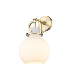 Downtown Urban One Light Wall Sconce in Brushed Brass (405|410-1W-BB-G410-8WH)