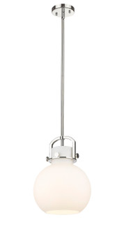 Downtown Urban One Light Pendant in Polished Nickel (405|410-1SM-PN-G410-10WH)