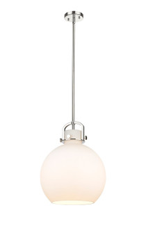 Downtown Urban One Light Pendant in Polished Nickel (405|410-1SL-PN-G410-14WH)