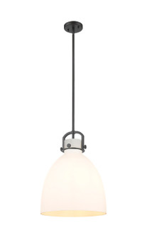 Downtown Urban One Light Pendant in Matte Black (405|410-1SL-BK-G412-14WH)