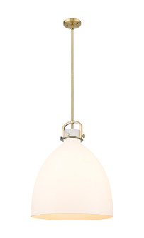 Downtown Urban One Light Pendant in Brushed Brass (405|410-1SL-BB-G412-18WH)
