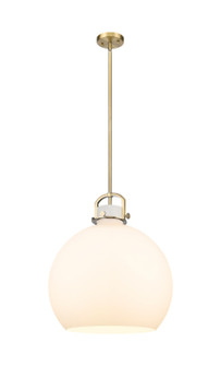Downtown Urban One Light Pendant in Brushed Brass (405|410-1SL-BB-G410-18WH)