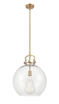 Downtown Urban One Light Pendant in Brushed Brass (405|410-1SL-BB-G410-16CL)