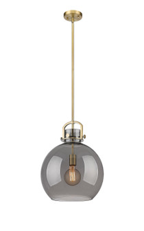Downtown Urban One Light Pendant in Brushed Brass (405|410-1SL-BB-G410-14SM)