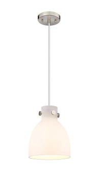 Downtown Urban One Light Pendant in Brushed Satin Nickel (405|410-1PS-SN-G412-8WH)