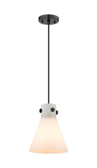 Downtown Urban One Light Pendant in Matte Black (405|410-1PS-BK-G411-8WH)
