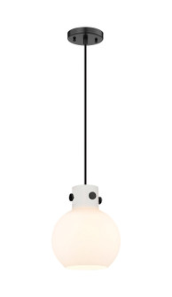 Newton One Light Mini Pendant in Matte Black (405|410-1PS-BK-G410-8WH)