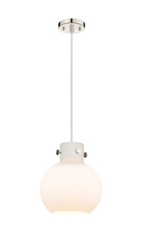 Downtown Urban One Light Mini Pendant in Polished Nickel (405|410-1PM-PN-G410-10WH)