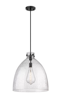 Downtown Urban One Light Pendant in Matte Black (405|410-1PL-BK-G412-18SDY)