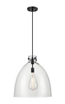 Downtown Urban One Light Pendant in Matte Black (405|410-1PL-BK-G412-18CL)