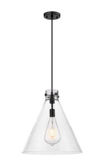 Downtown Urban One Light Pendant in Matte Black (405|410-1PL-BK-G411-18CL)