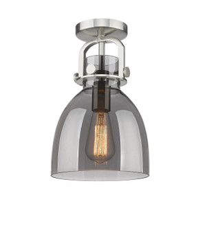 Downtown Urban One Light Semi-Flush Mount in Satin Nickel (405|410-1F-SN-G412-8SM)