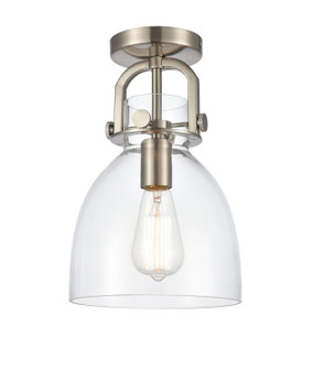 Downtown Urban One Light Semi-Flush Mount in Satin Nickel (405|410-1F-SN-G412-8CL)