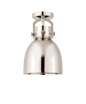 Downtown Urban One Light Semi-Flush Mount in Polished Nickel (405|410-1F-PN-M412-8PN)
